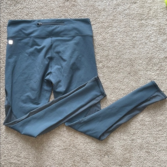 Grey Fabletics Leggings with Mesh Back - Picture 2 of 8